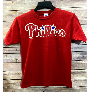 Vintage 1995 Philadelphia Phillies Russell Athletic T Shirt Youth Size Large